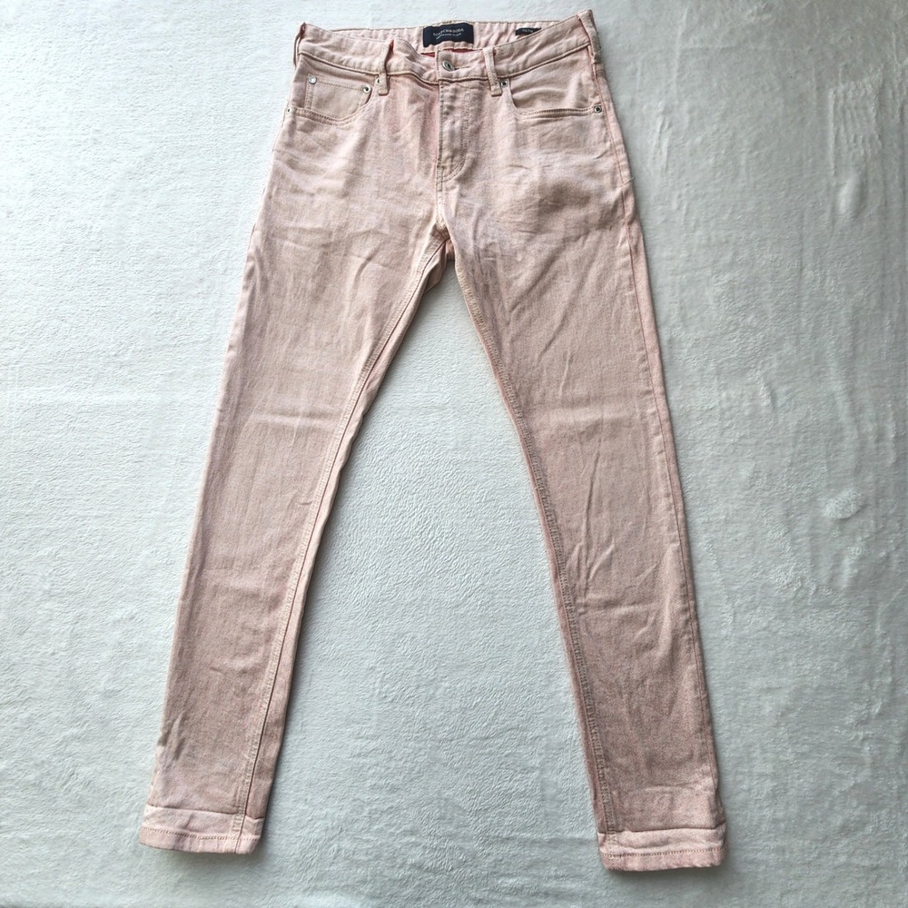 Scotch‎ & Soda Skim Jeans Mens 30 Pink Amsterdams Blauw Slim Fit Denim Skinny
